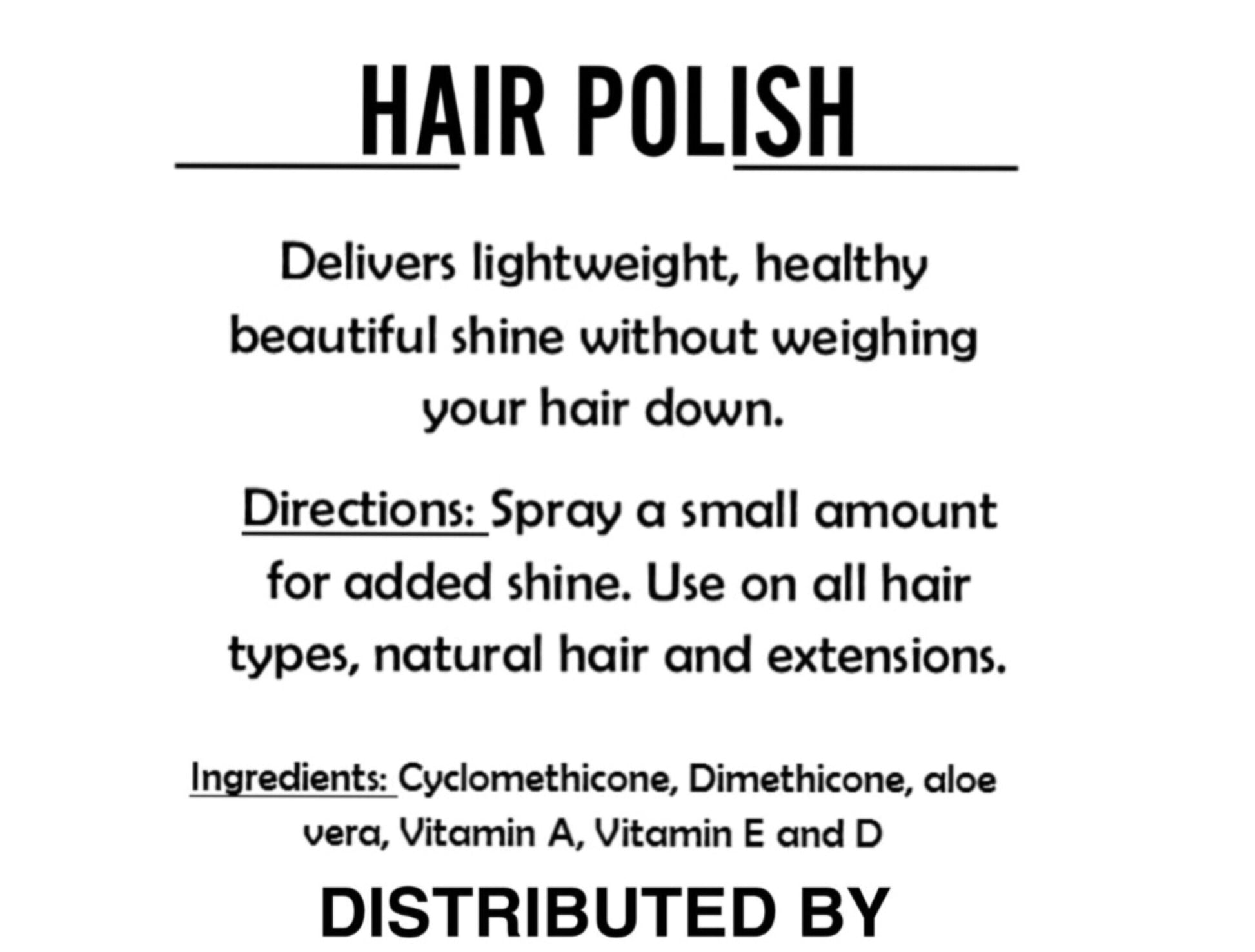 Hair Polish ingredients
